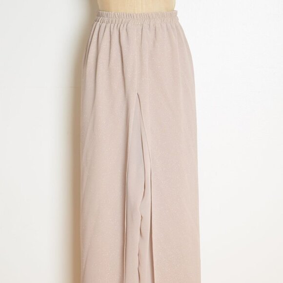 vintage Y2K pants beige glitter sparkle carwash flap wide leg high waist rise XL - Picture 9 of 11